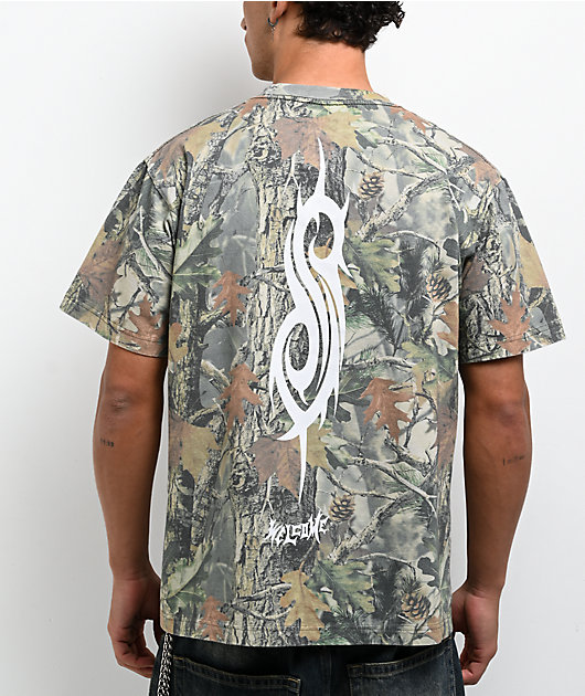Welcome x Slipknot Oval Logo Green Camo T-Shirt