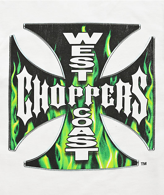West Coast Choppers Fiery Fill White T-Shirt