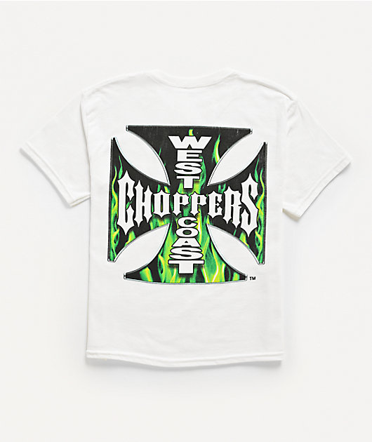 West Coast Choppers Fiery Fill White T-Shirt