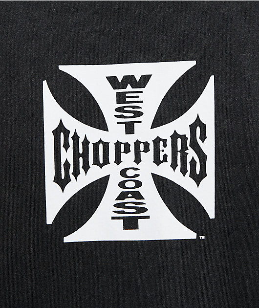 West Coast Choppers Flat Logo Black Wash T-Shirt
