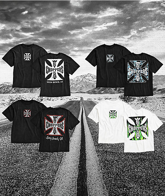 West Coast Choppers Flat Logo Black Wash T-Shirt | Zumiez