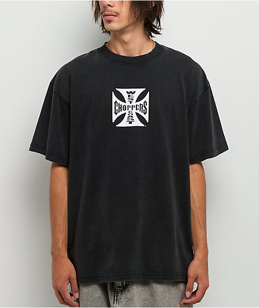 West Coast Choppers Flat Logo Black Wash T-Shirt
