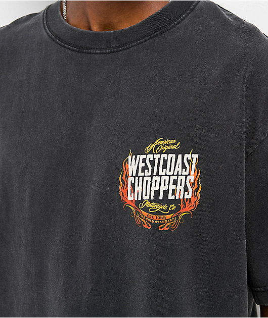 ●the west coast REPRESENTS West Coast Choppers Gold Standard Black Wash T-Shirt | Zumiez