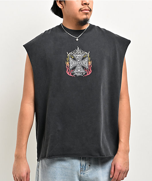 激レア☆West Coast Choppersデニム ペインター 30極太00s West Coast Choppers Inferno Black Wash Tank Top | Zumiez