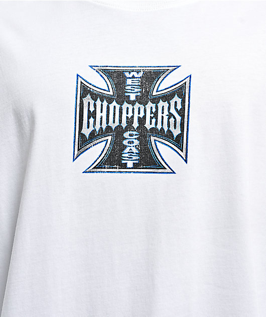 West Coast Choppers Pinstripe White Long Sleeve T-Shirt