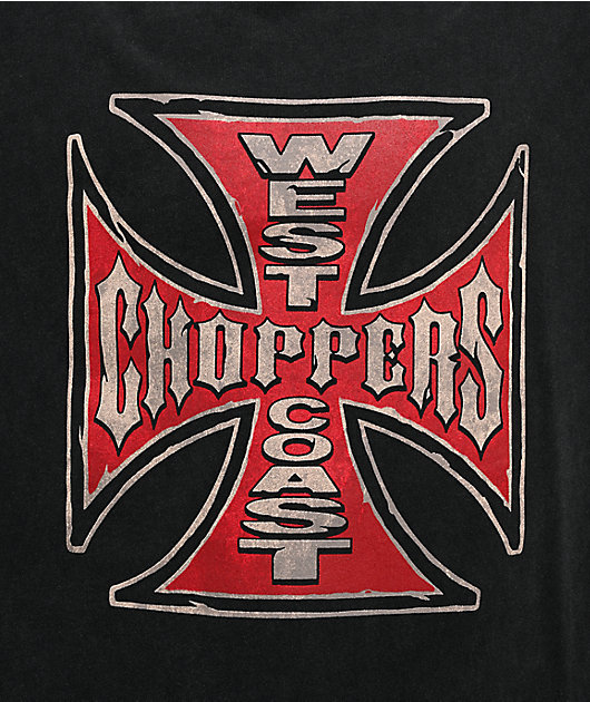 West Coast Choppers Sleight Of Hand Black Wash Long Sleeve T-Shirt