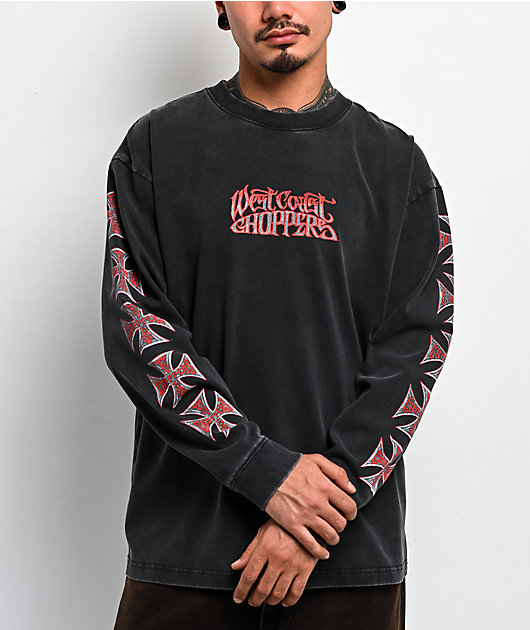 West Coast Choppers Spades Black Wash Long Sleeve T-Shirt