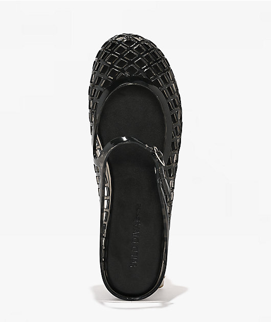 Wild Diva Bev Black Mary Jane Jelly Shoes