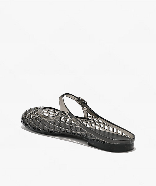 Wild Diva Bev Black Mary Jane Jelly Shoes