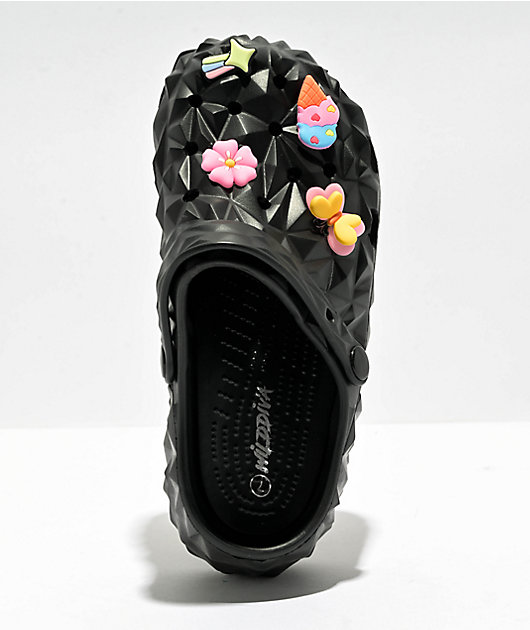 Wild Diva Darby Black Clog Slide Slippers Zumiez