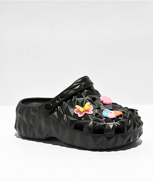 Wild Diva Darby Black Clog Slide Slippers Zumiez