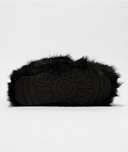 Wild Diva Melanie Black Fur Boots