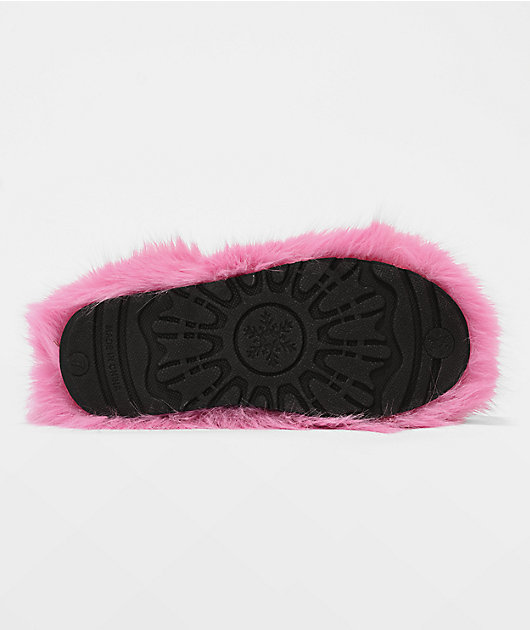 Wild Diva Melanie Pink Fur Boots