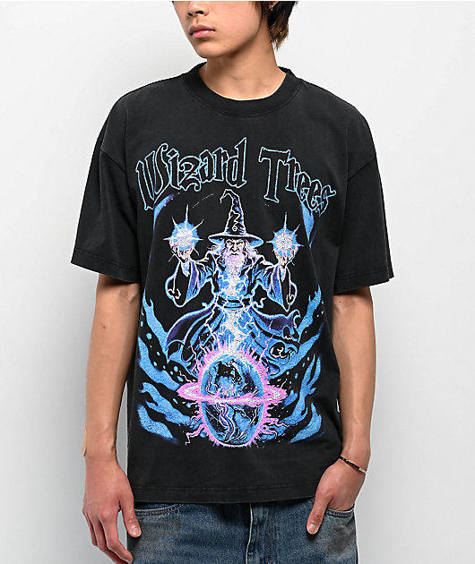Wizard Trees Wizard Black Wash T-Shirt | Zumiez