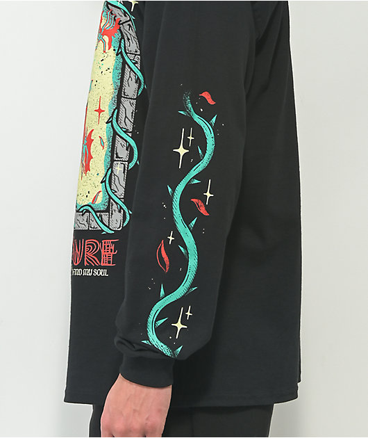 Wizard of Barge Friends Of Nature Black Long Sleeve T-Shirt 