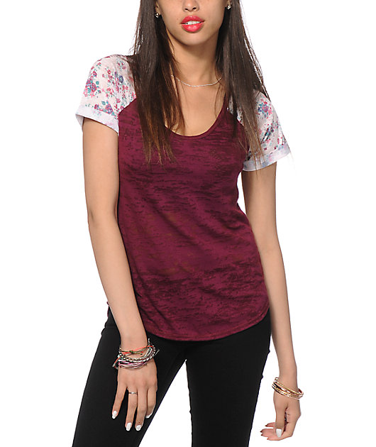 Workshop Floral Sleeve T-Shirt