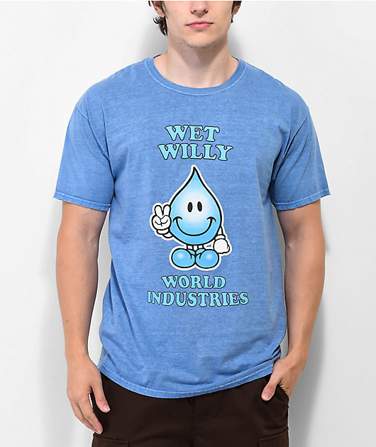 World Industries Classic Wet Willy Light Blue T-Shirt. | Zumiez