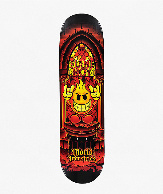 World Industries Flame Boy Stained Glass 8.25" Skateboard Deck