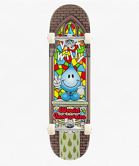 World Industries Wet Willy Stained Glass 8.25" Assembled Skateboard Complete