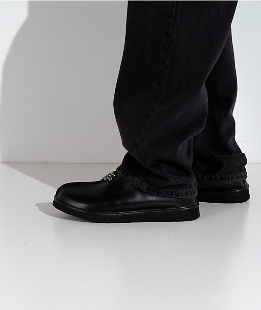 Worst Case Chrome Fleur Black Mule Shoes video