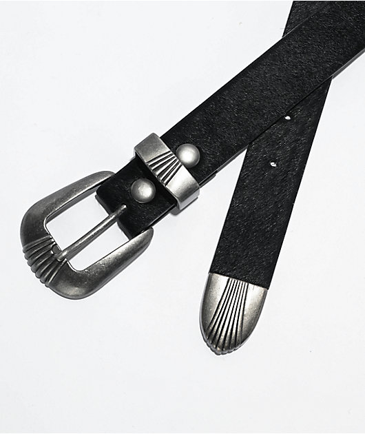 Wrangler Hair-On-Hide 32 MM Scallop Three-Piece Belt
