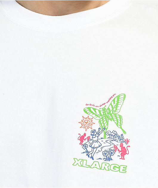 XLARGE Butterfly camiseta blanca