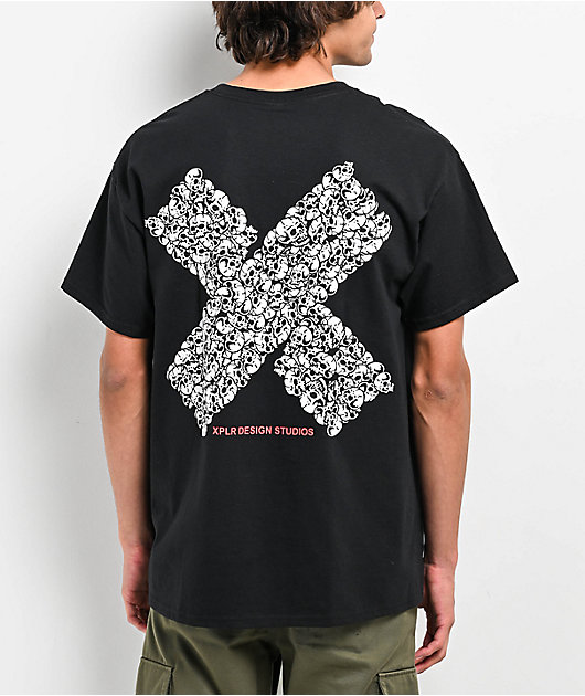 XPLR Bones Black T-Shirt | Zumiez