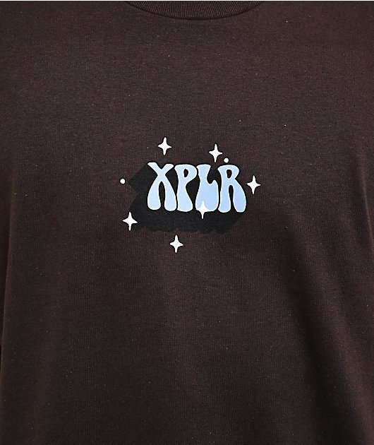 XPLR Currently Fighting Demons Crystal Ball Dark Brown T-Shirt
