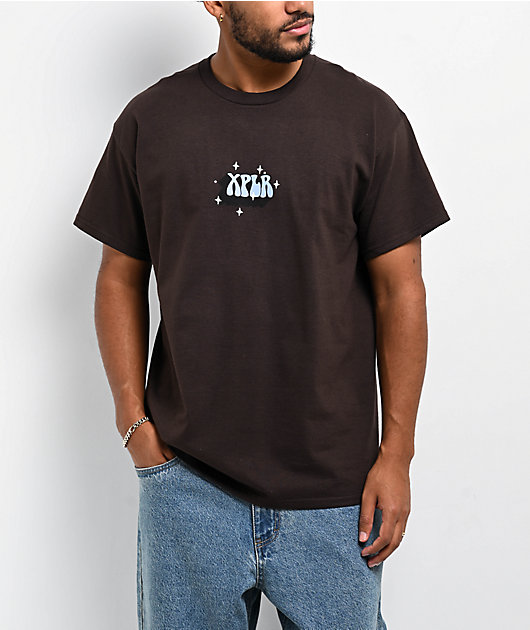 XPLR Currently Fighting Demons Crystal Ball Dark Brown T-Shirt