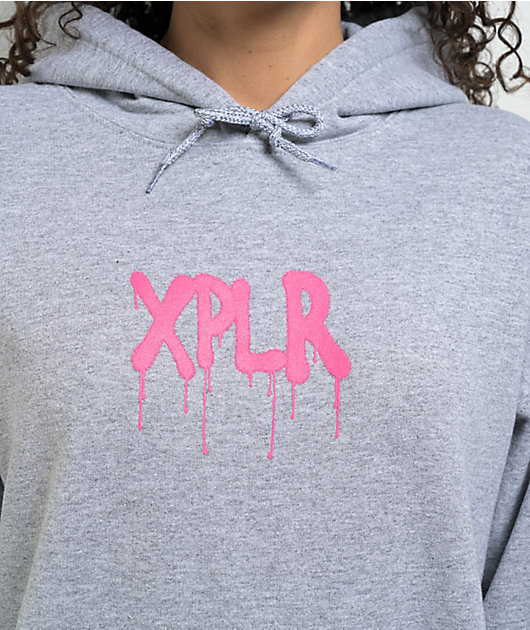 XPLR Graffiti Grey Hoodie | Zumiez