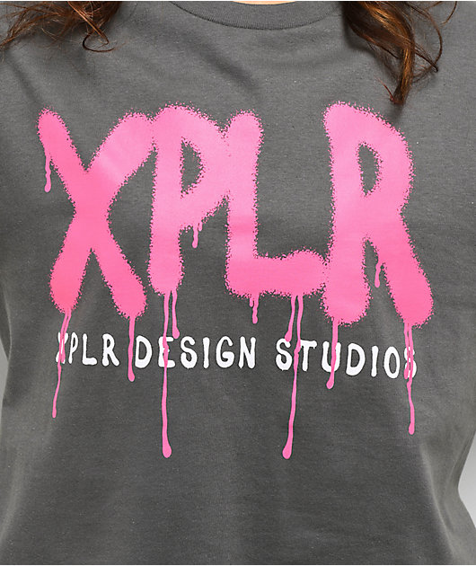 XPLR Graffiti V2 Charcoal T-Shirt