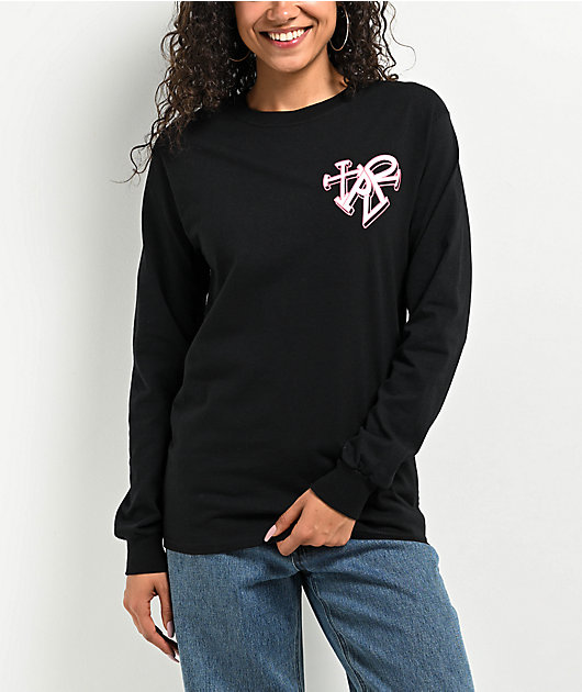 XPLR Haunted Heart Black Long Sleeve T-Shirt | Zumiez