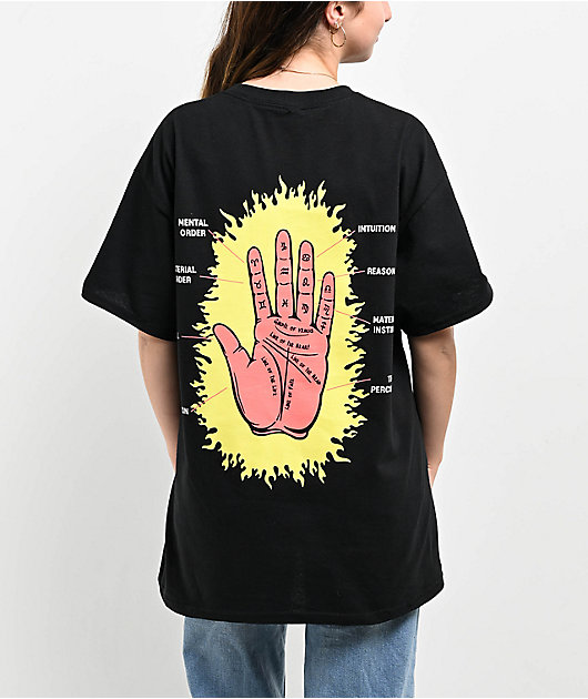 Tシャツ・カットソー [VIBRATE]LETTERING HAND SHAKE SIGN T-SHIRT (BLACK) B1pppR4gVKL._CLa|2140,2000|