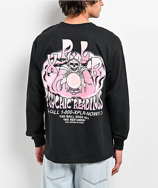 XPLR Psychic Readings Black Long Sleeve T-Shirt | Zumiez