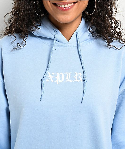 XPLR Rose Pentagram Blue Hoodie Zumiez
