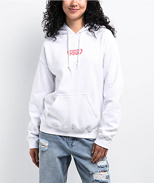 XPLR Valentine White Hoodie