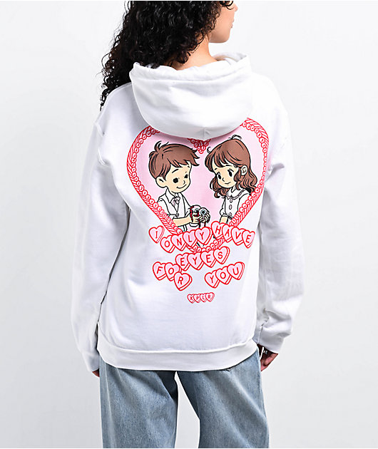 XPLR Valentine White Hoodie | Zumiez