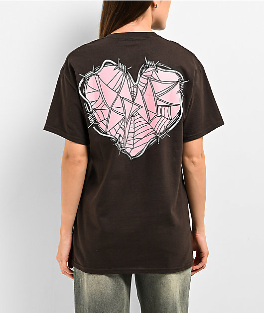 トップス CRYSTAL HEART JEWELRY T-SHIRT #1 ML-6269-CTT-14482-BLK-