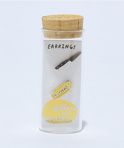 Yellow Owl Workshop Butter & Knife Stud Earrings