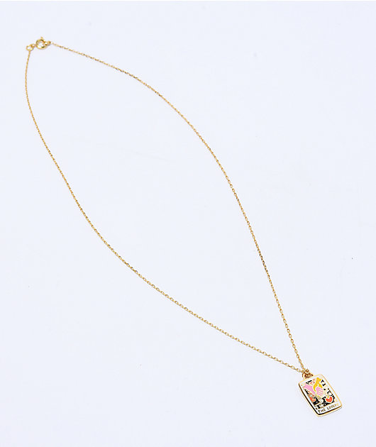 Yellow Owl Workshop Lovers Tarot Necklace