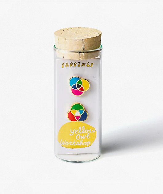 Yellow Owl Workshop RGB & CMYK Stud Earrings