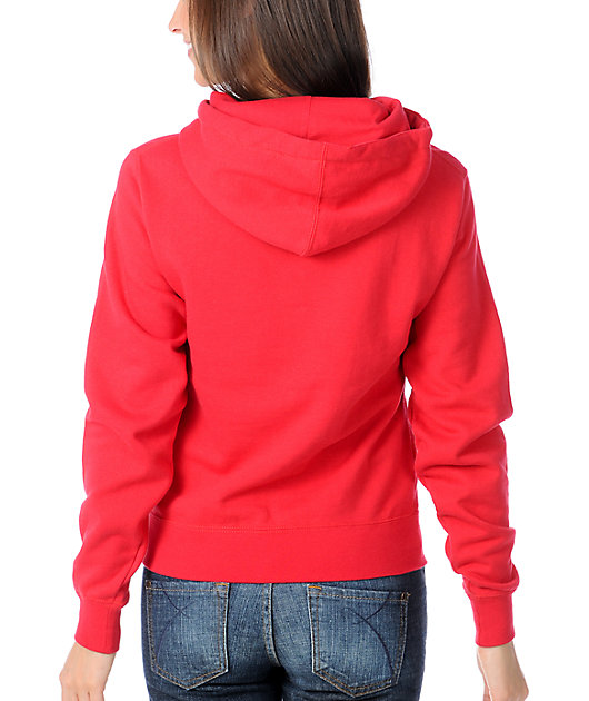 red pullover hoodie women's
