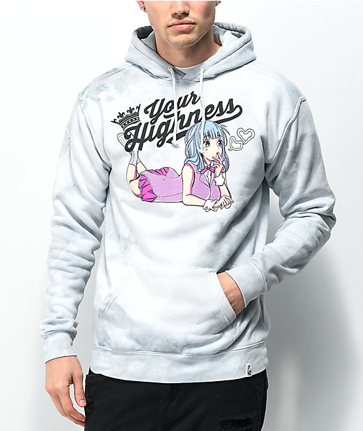 Your Highness Bout You Grey Tie Dye Hoodie