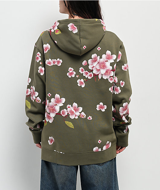 Your Highness Cherry Blossom Green Zip Hoodie | Zumiez