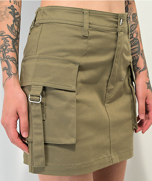国内で当店のみ CFIERCE - FAIRY DUST CARGO Your Highness Fairy Green Mini Cargo Skirt | Zumiez