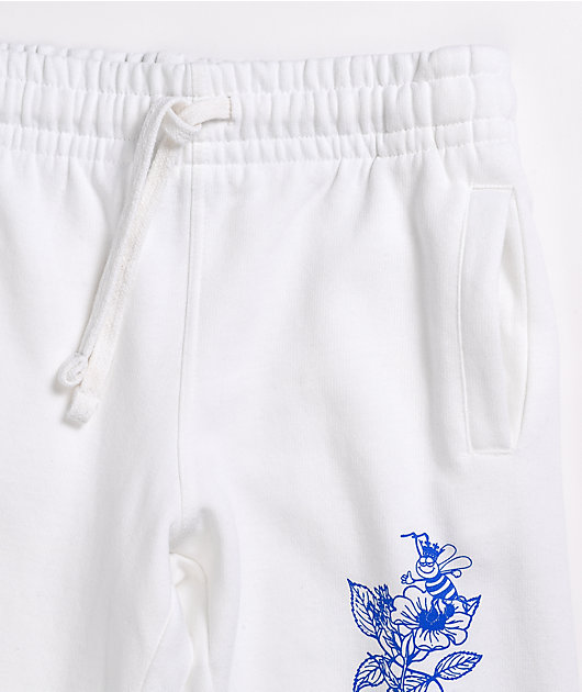 Your Highness Flower Power White Jogger Sweatpants