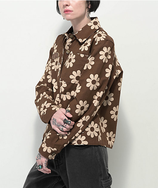 Your Highness Hazy Daisy Brown Chore Jacket