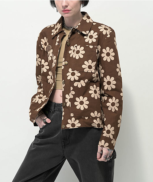 Your Highness Hazy Daisy Brown Chore Jacket
