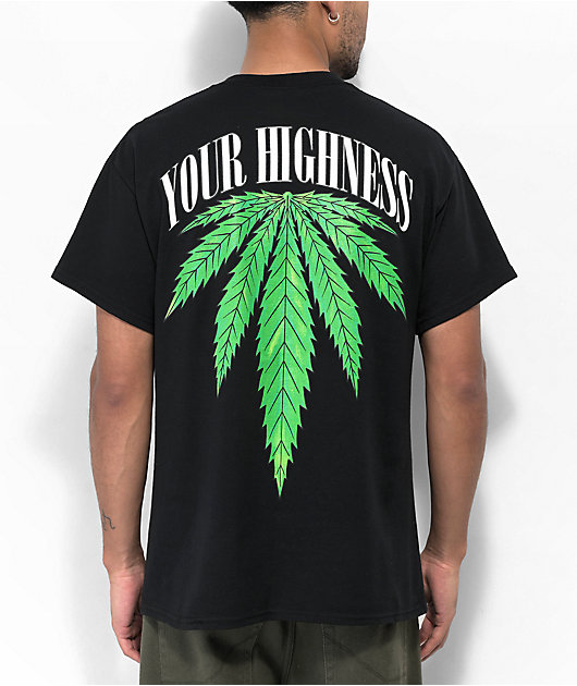 Vlone 420 Weed Tee-Size S- shops Black/Green New Condition