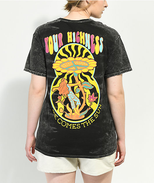 Your Highness Here Comes The Sun Black Tie Dye T-Shirt 